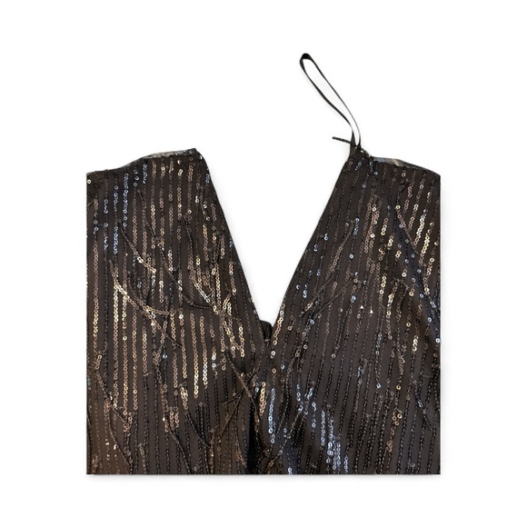 Avec Les Filles Sequin Fringed Black Skirt, Size Medium NWOT - Picture 7 of 10